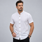 Camisa Masculina Gola Padre Linho