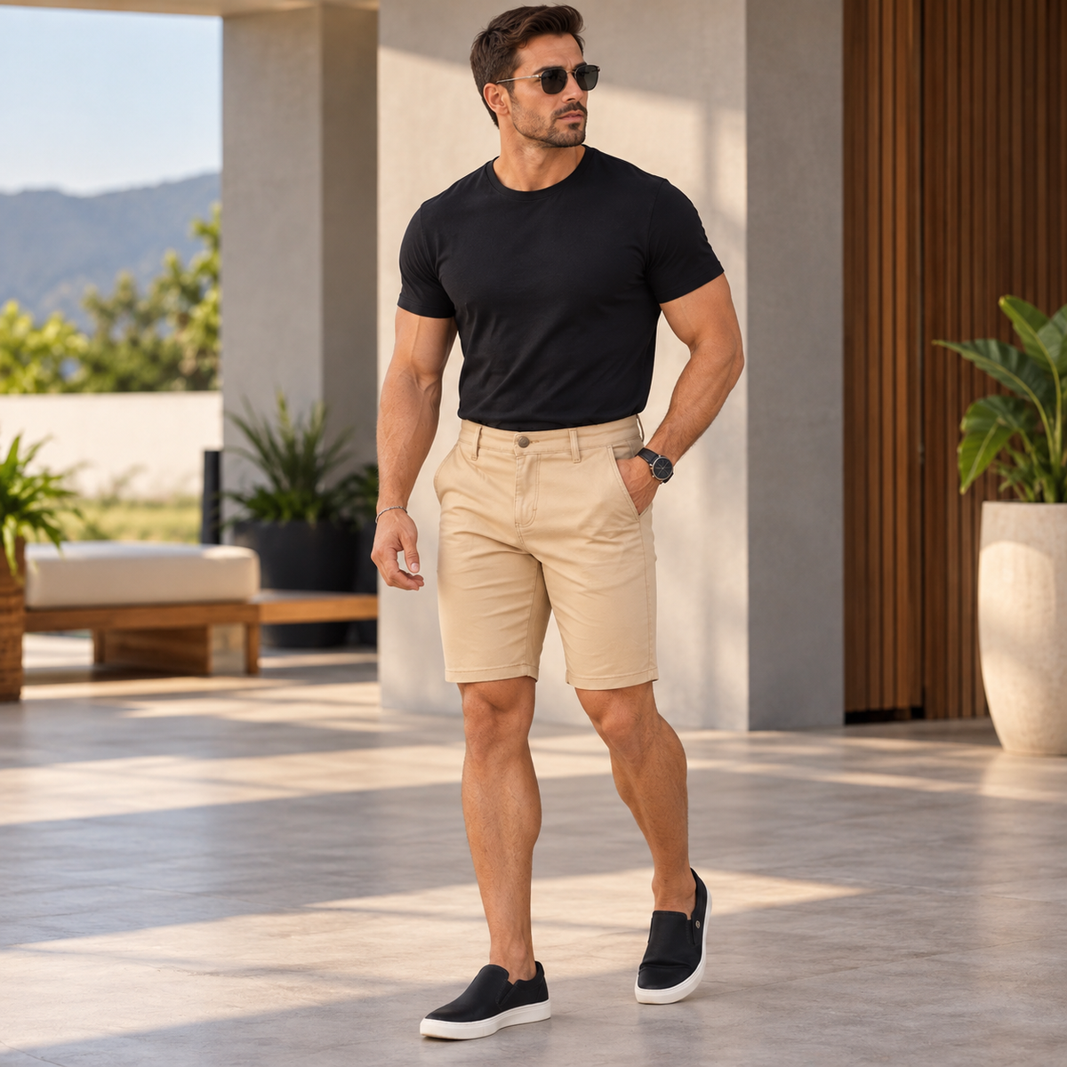 Bermuda Masculina Sarja Premium