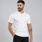 Camisa Masculina Gola Padre Slim